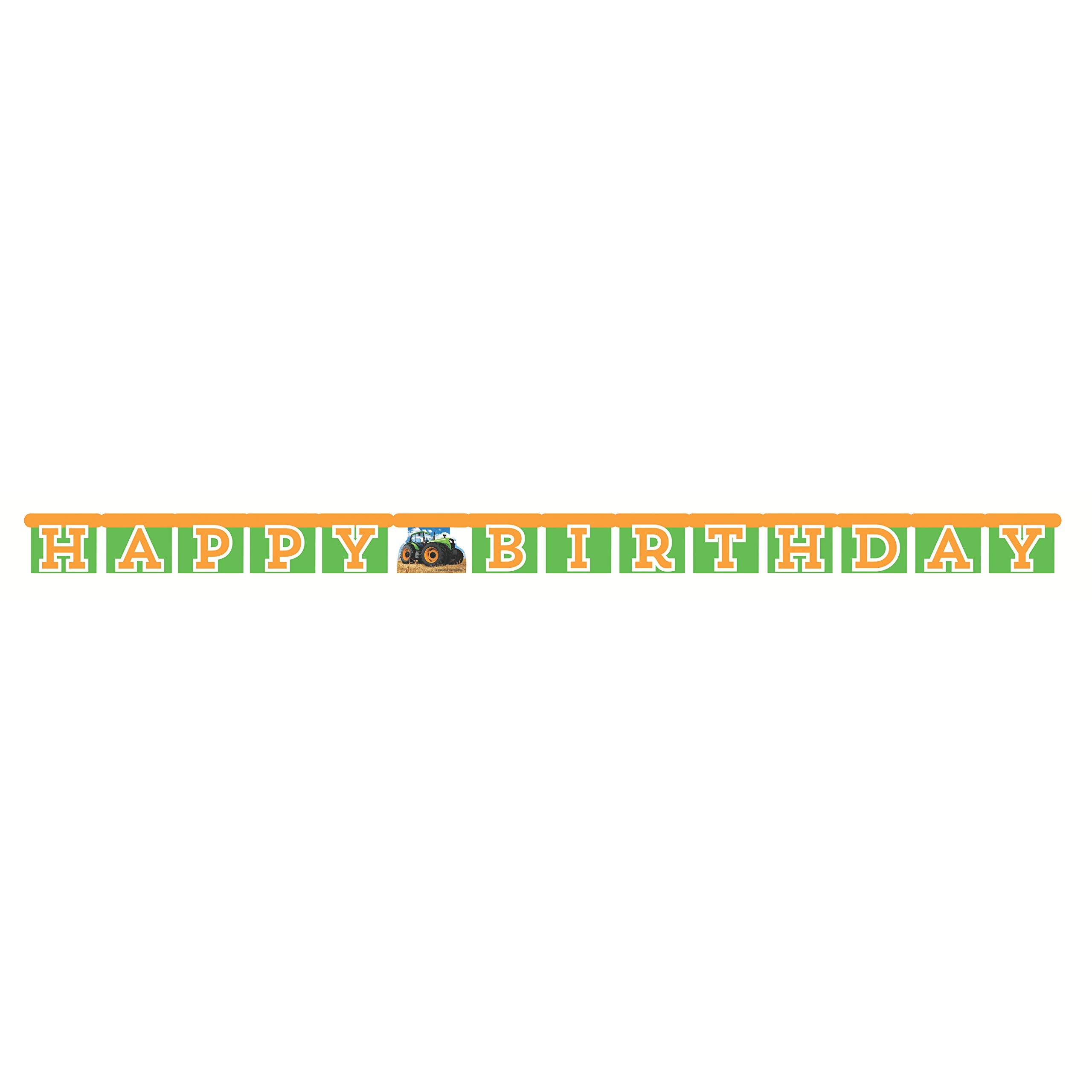 Tractor Time Jointed Birthday Banner - 1 Pc.
