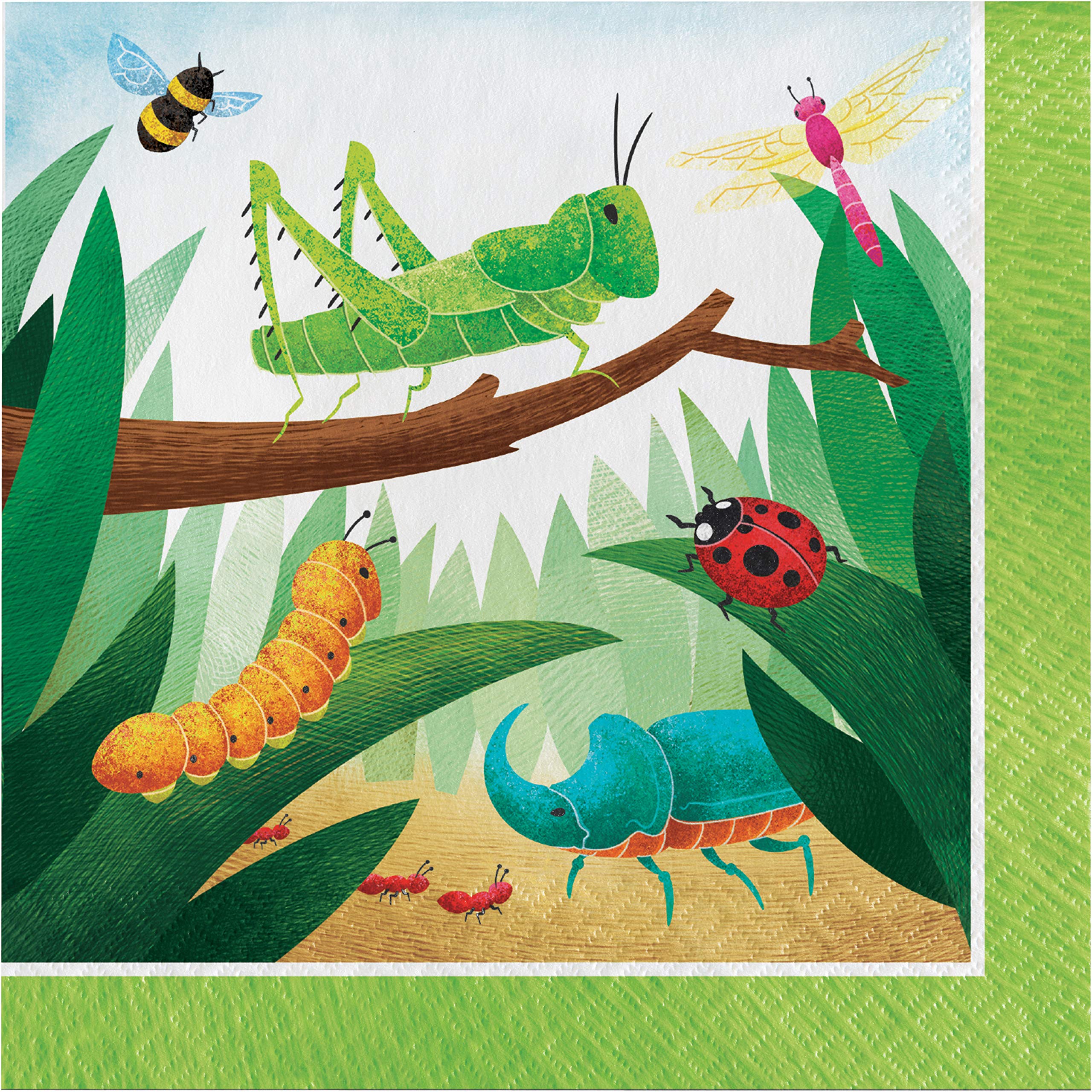 Creative Converting Bugs Party Printed Luncheon Napkins - 16pcs