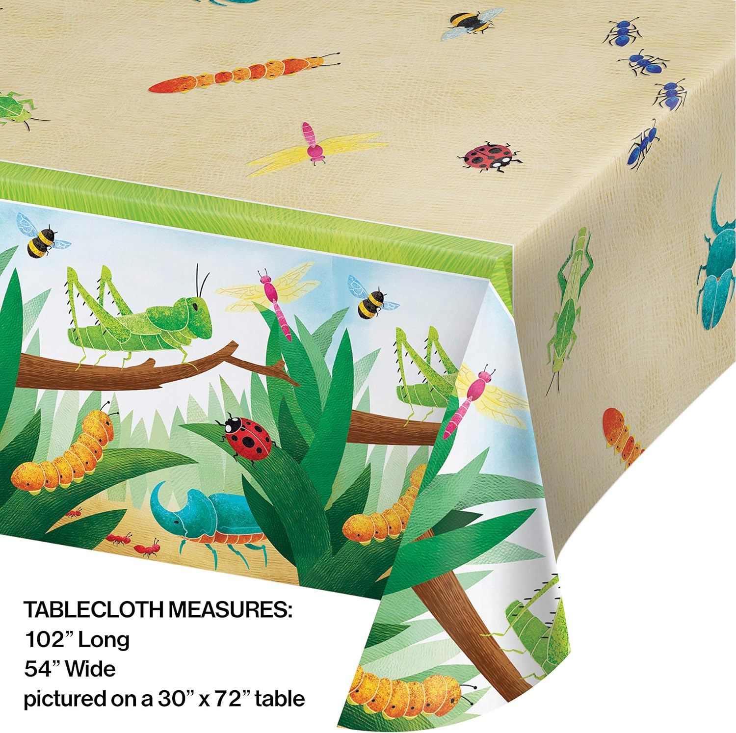 Birthday Bugs Paper Tablecloth, 1 ct