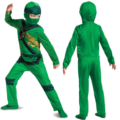 Disguise Official LEGO Ninjago Costume for Kids - Lloyd Green Ninja Suit for Boys - Perfect World Book Day Fancy Dress Up Outfit - Size XS - 3-4 Years