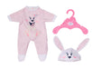 BABY born Bunny Cuddly Suit 834473 - Rabbit Print Onesie with Matching Hat for 43cm Dolls - Doll Not Included - Suitable for Kids From 3+ Years