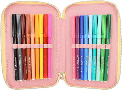 Depesche TOPModel - Triple Pencil Case HIPPIE HEART - (0412378)