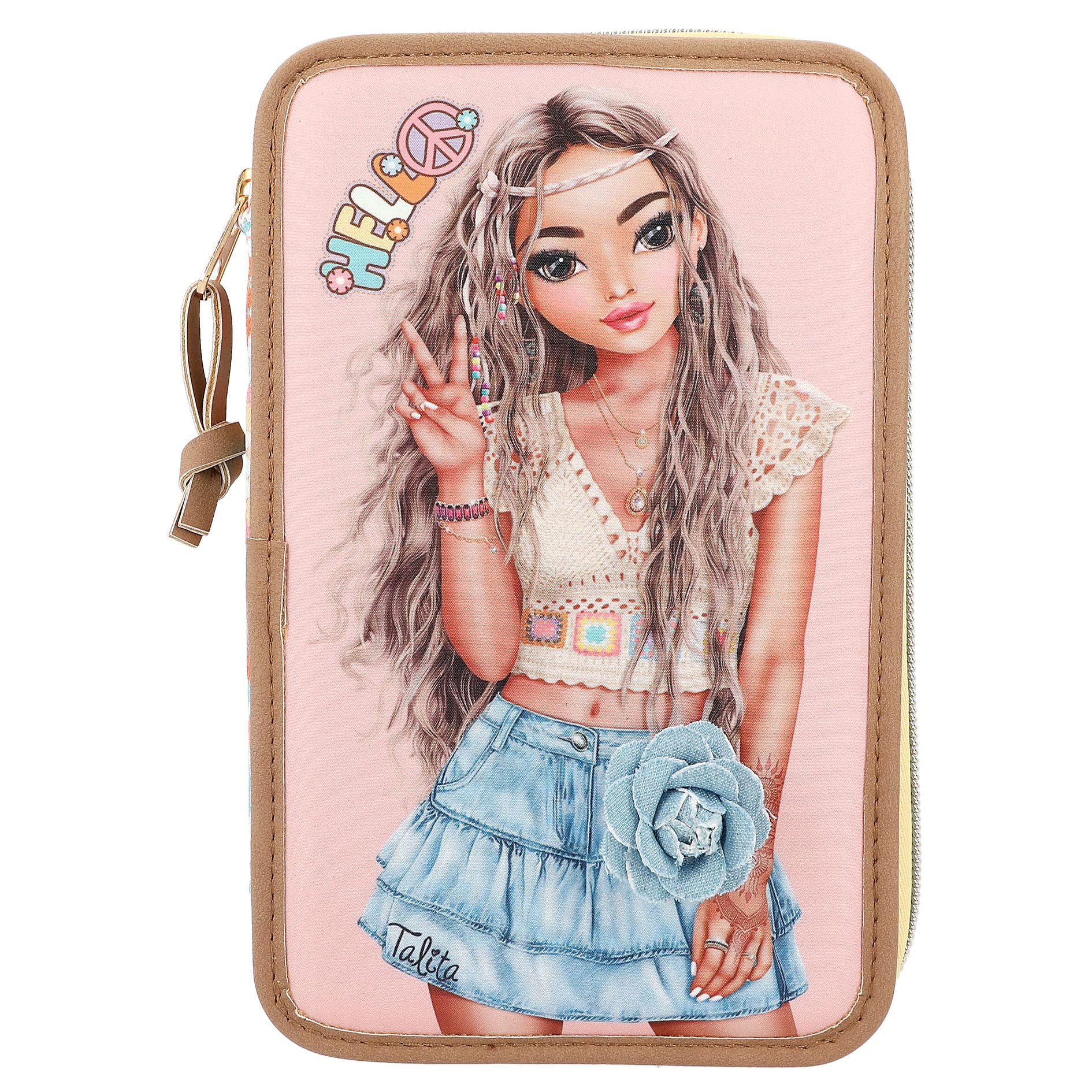 Depesche TOPModel - Triple Pencil Case HIPPIE HEART - (0412378)