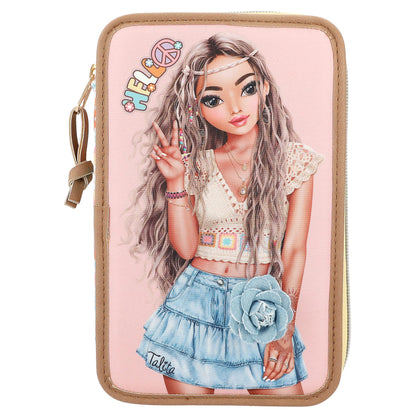Depesche TOPModel - Triple Pencil Case HIPPIE HEART - (0412378)