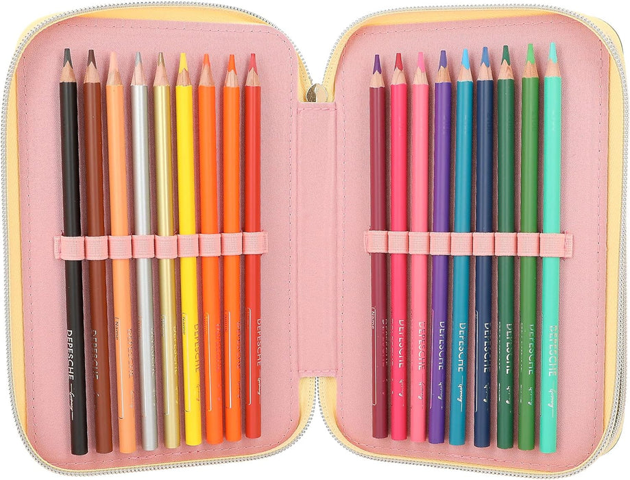 Depesche TOPModel - Triple Pencil Case HIPPIE HEART - (0412378)