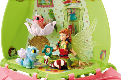 Schleich Bayala Fairy Marween's Animal Playschool with Fairy and Baby Dragon Playset - First Magic Fairy Animal Playset with Magical Baby Pet Animals - Fairy Toys Gift for Boys and Girls, Kids Ages 5+