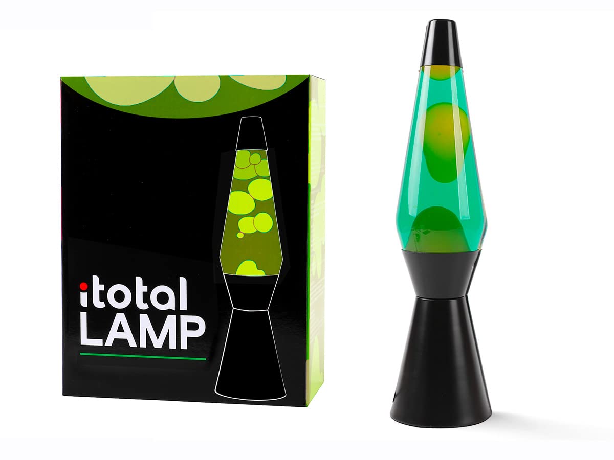 divers - Lavalamp Zwart/Groen 40cm