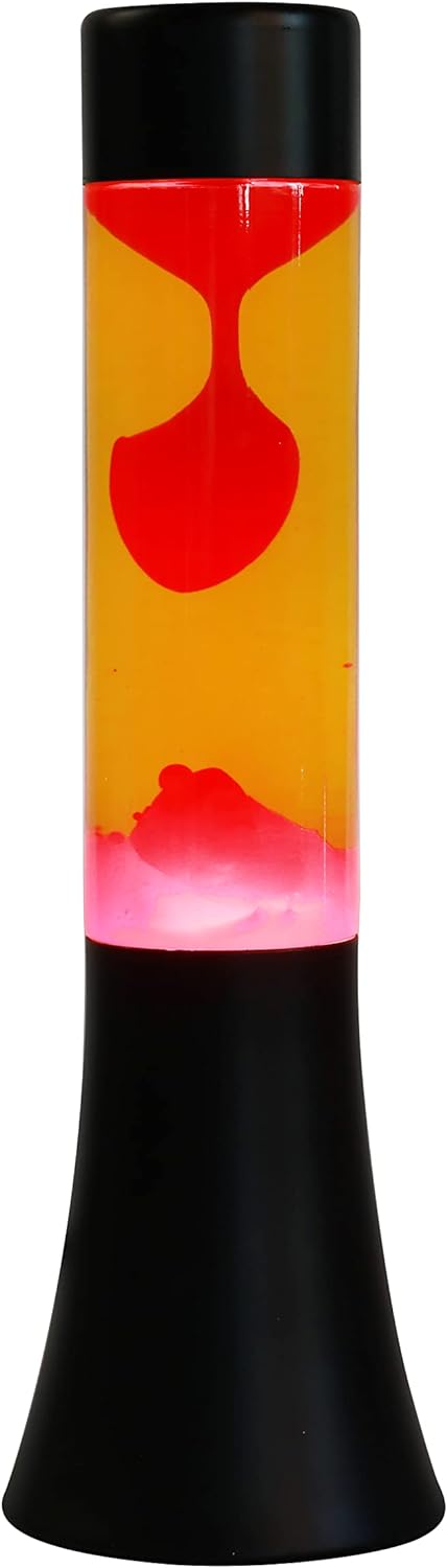 divers - Lavalamp Zwart/Oranje/Rood 30cm