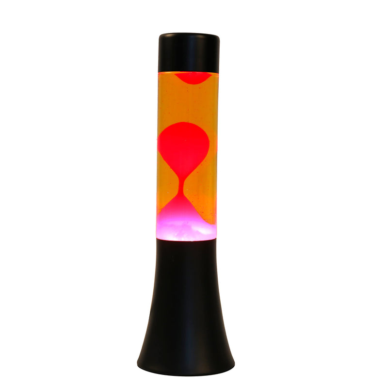 divers - Lavalamp Zwart/Oranje/Rood 30cm