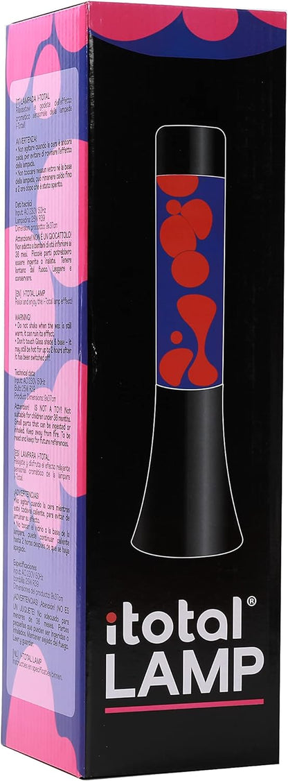 divers - Lavalamp Zwart/Paars/Roze 30cm