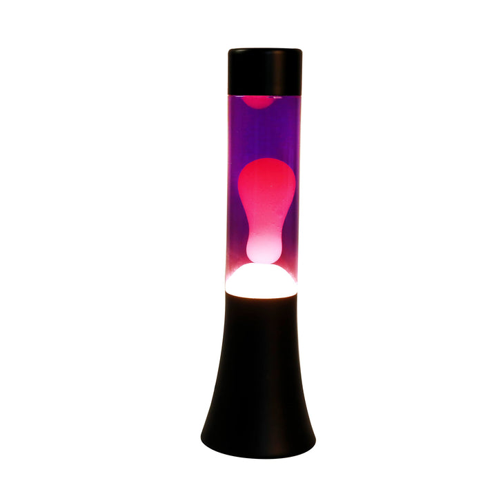 divers - Lavalamp Zwart/Paars/Roze 30cm