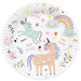 Folat 61927 Paper Party Tableware Round Paper Plates Diameter 23 cm - Pack of 8 Disposable Tableware Plates for Birthday Party, Baby Shower, Wedding, Bridal Shower, Multicoloured