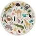 Folat 61929 Paper Tableware Pappteller Rund Ø Zoo Party 23cm-8 Stück Einweggeschirr Teller für Geburtstagsfeier, Babyparty, Hochzeit, Brautparty, Mehrfarbig