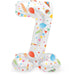 Folat 63967 Luftballon Geburtstag Stehender Ziffer 7 Joyful Party Weiß mit Geschenke und Dekoration 72 cm-Decoration Geburtstagdeko, Ballon Zahl, Kein Helium erforderlich, Bunt Zahl 7