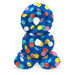 Folat 63978 Standing 8 Blue with Coloured Dots 72 cm Birthday Decoration Balloon Number No Helium Required, Multicoloured, Standard Size