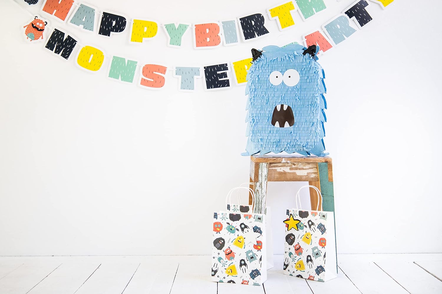 Folat 68288 Letter Garlands Monster Bash Pack of 2, Multi-Colour