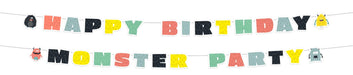 Folat 68288 Letter Garlands Monster Bash Pack of 2, Multi-Colour