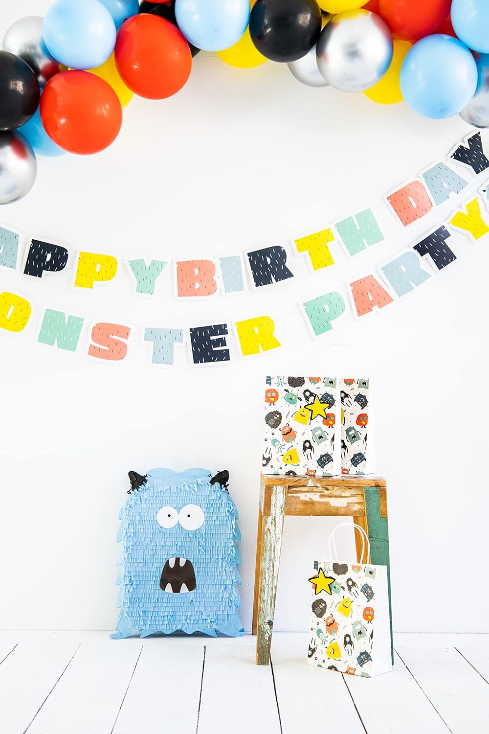 Folat 68288 Letter Garlands Monster Bash Pack of 2, Multi-Colour