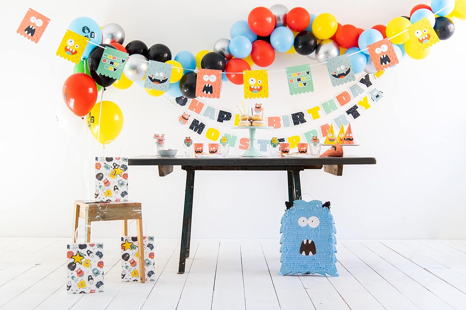 Folat 68288 Letter Garlands Monster Bash Pack of 2, Multi-Colour