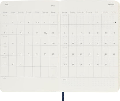 Moleskine Weekly Planner 2023-2024, 18-Month Agenda, Academic Diary, Weekly Diary with Soft Cover, Pocket Size 9 x 14 cm, Colour