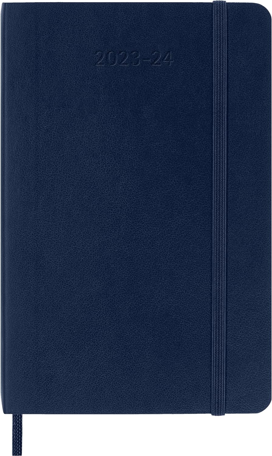 Moleskine Weekly Planner 2023-2024, 18-Month Agenda, Academic Diary, Weekly Diary with Soft Cover, Pocket Size 9 x 14 cm, Colour