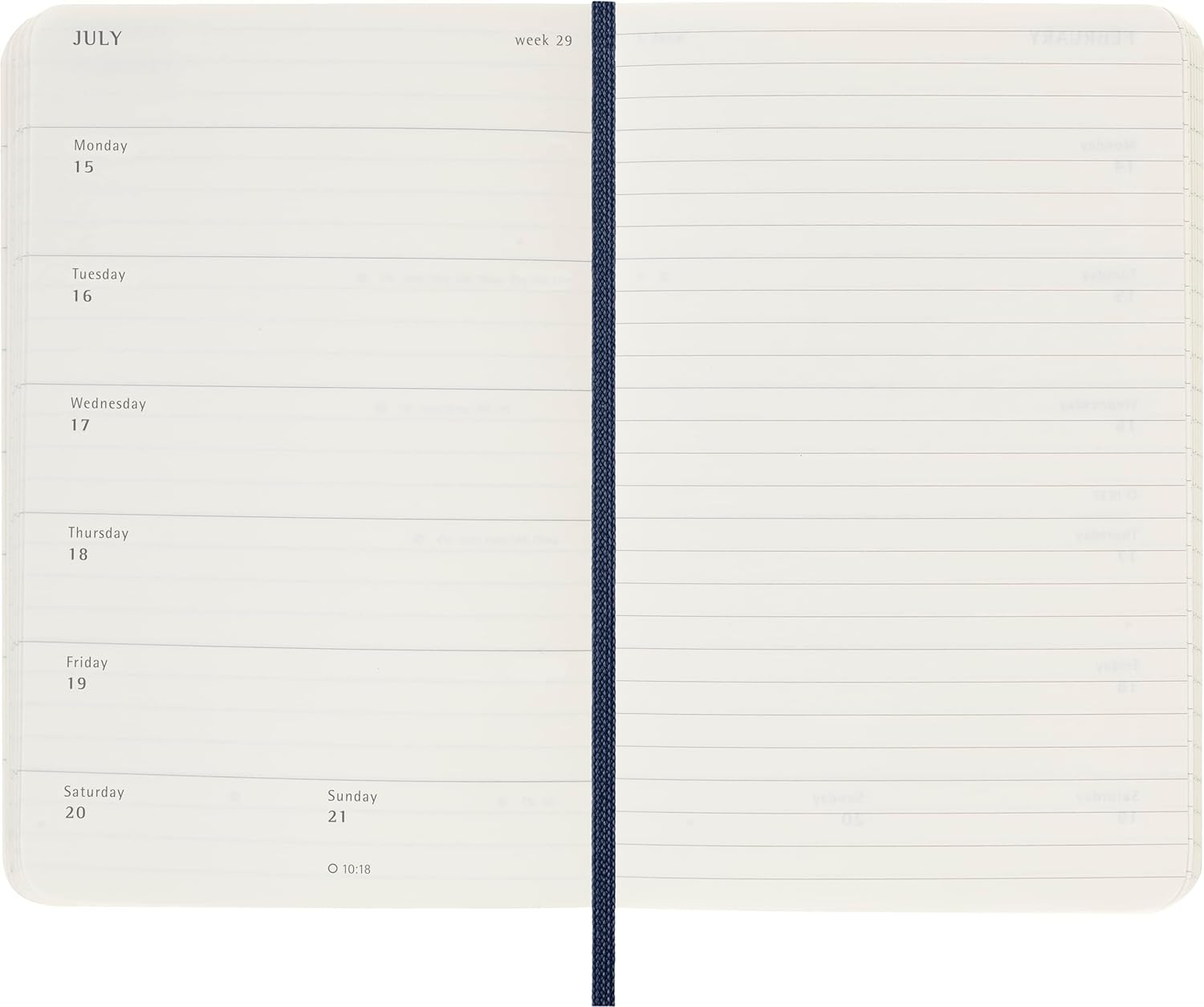 Moleskine Weekly Planner 2023-2024, 18-Month Agenda, Academic Diary, Weekly Diary with Soft Cover, Pocket Size 9 x 14 cm, Colour