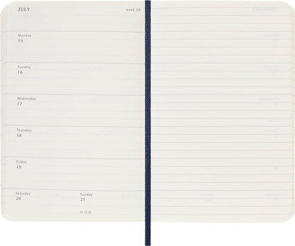 Moleskine Weekly Planner 2023-2024, 18-Month Agenda, Academic Diary, Weekly Diary with Soft Cover, Pocket Size 9 x 14 cm, Colour