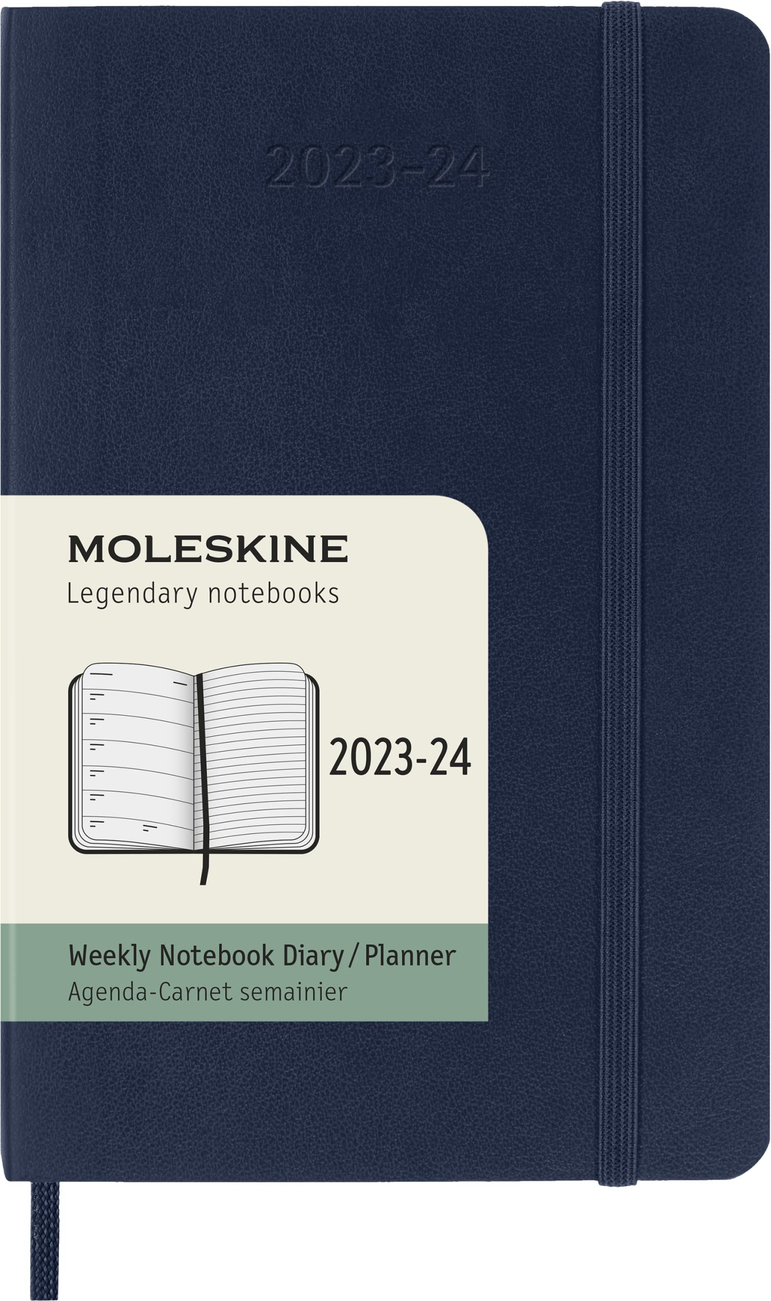 Moleskine Weekly Planner 2023-2024, 18-Month Agenda, Academic Diary, Weekly Diary with Soft Cover, Pocket Size 9 x 14 cm, Colour