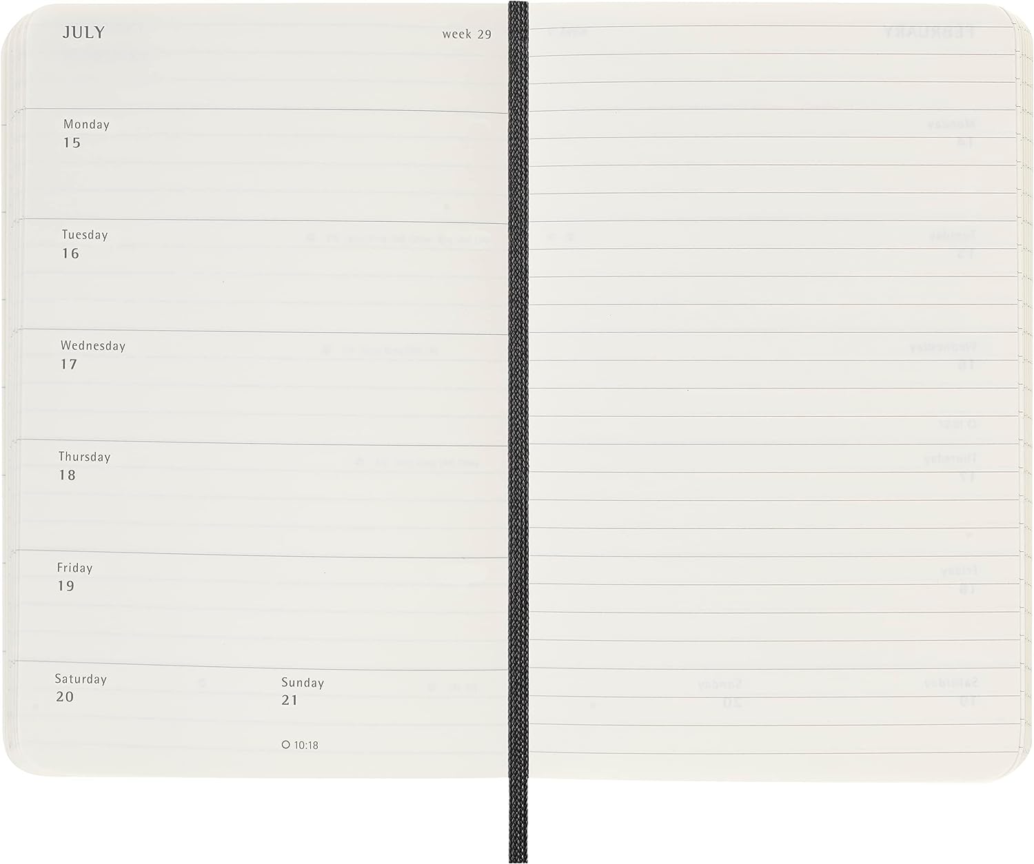 Moleskine Weekly Planner 2023-2024, 18-Month Agenda, Academic Diary, Softcover Weekly Planner, Pocket Size 9 x 14 cm, Colour