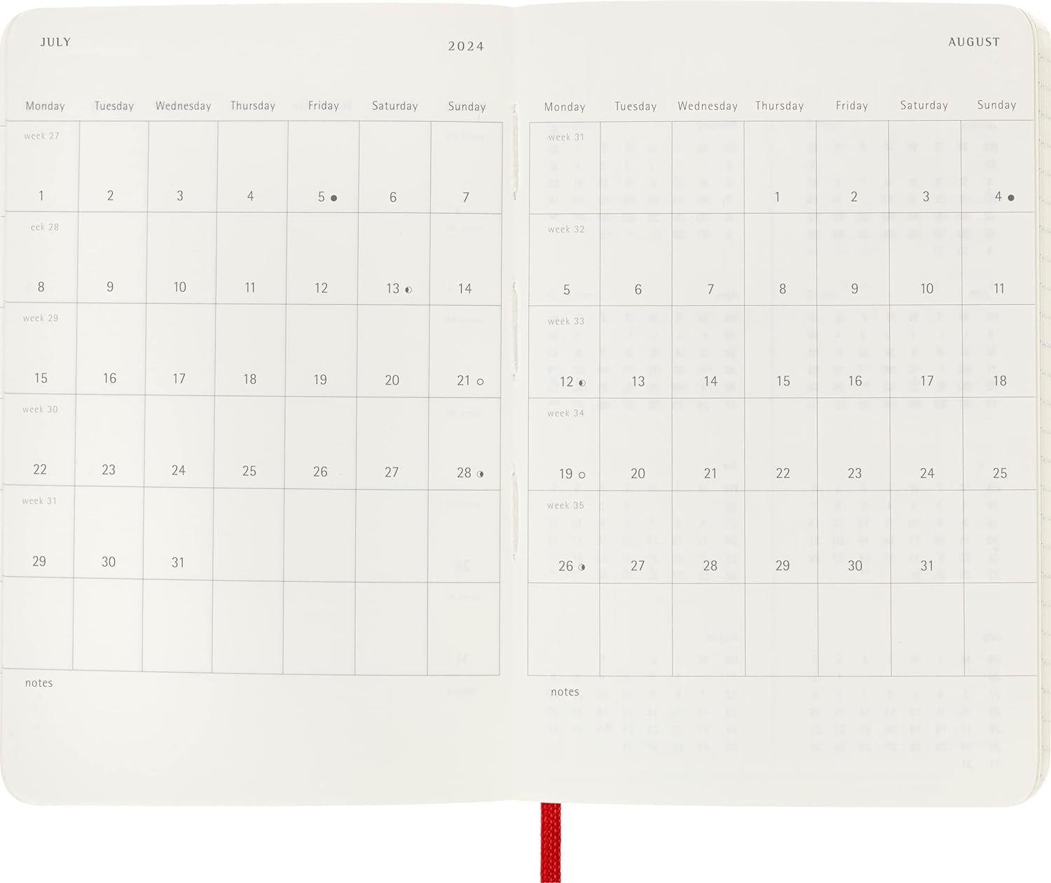 Moleskine Weekly Planner 2023-2024, 18-Months Agenda, Academic Diary, Weekly Diary with Soft Cover, Pocket Size 9 x 14 cm, Colour