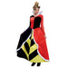 Disney Official Classic Red Queen of Hearts Costume Adults, Alice In Wonderland Costume Christmas Halloween Fancy Dress Up Size