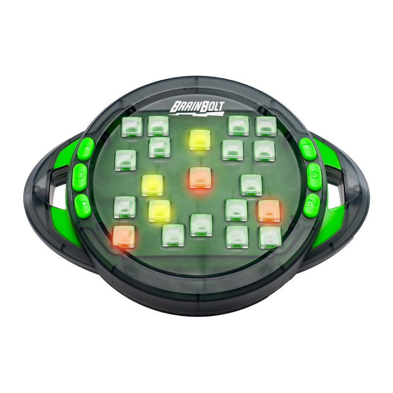 Learning Resources EI-8435 BrainBolt Brain Teaser, Puzzle Ages 7 to 107, Highly Competitive, Mind-Melting Light-Up Memory Game, Educational Insights, Solo or Two Player, for Travel, Black, Green, 20.3