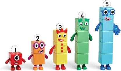 Learning Resources Numberblocks Friends One to Five, Official Collectible Toys, Includes Numberblocks One, Two, Three, Four and Five, Suitable for Display and With Posable Arms for Realistic Play