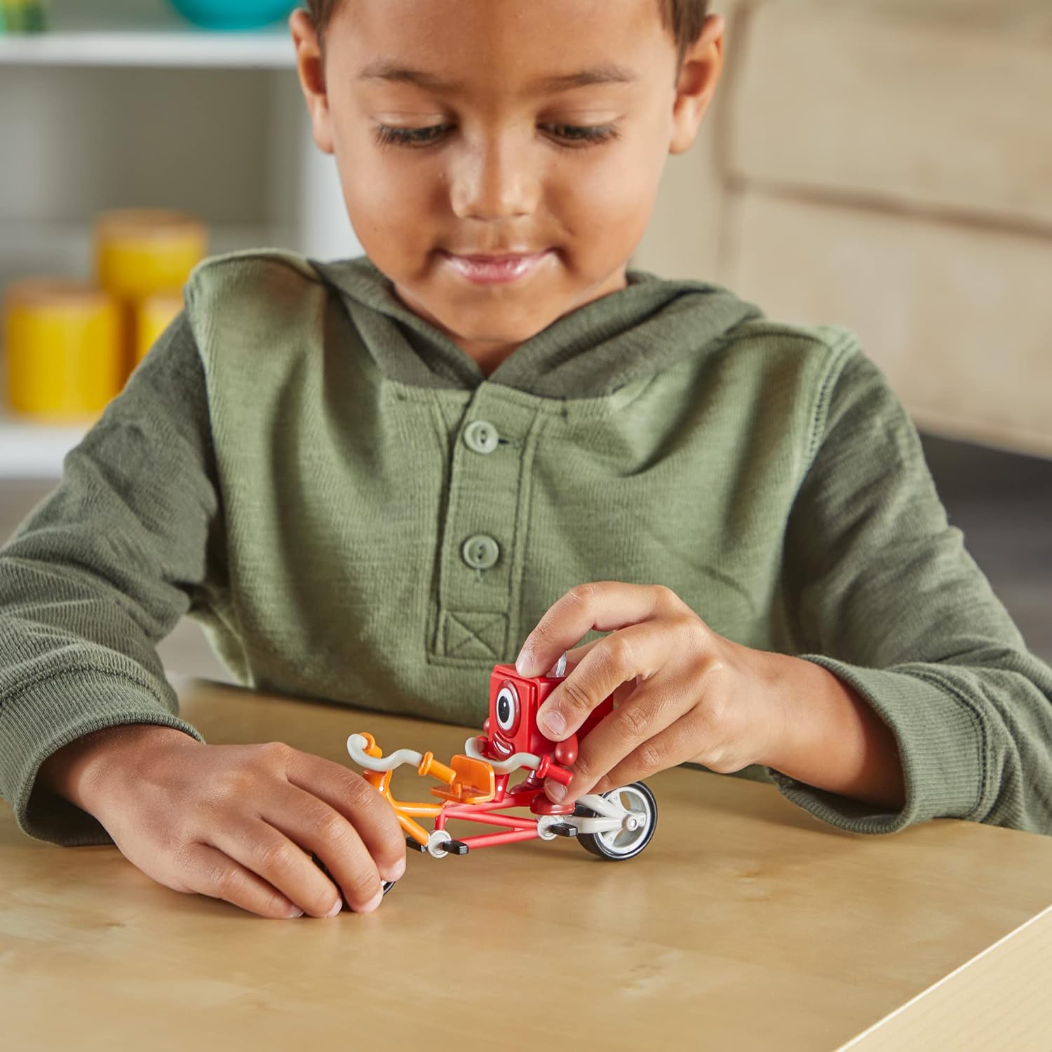 Learning Resources Avventura in Bicicletta con i Numberblocks Uno e Due, Giocattoli da Collezione Ufficiali, Include i Numberblocks Uno e Due, Bici a Tandem