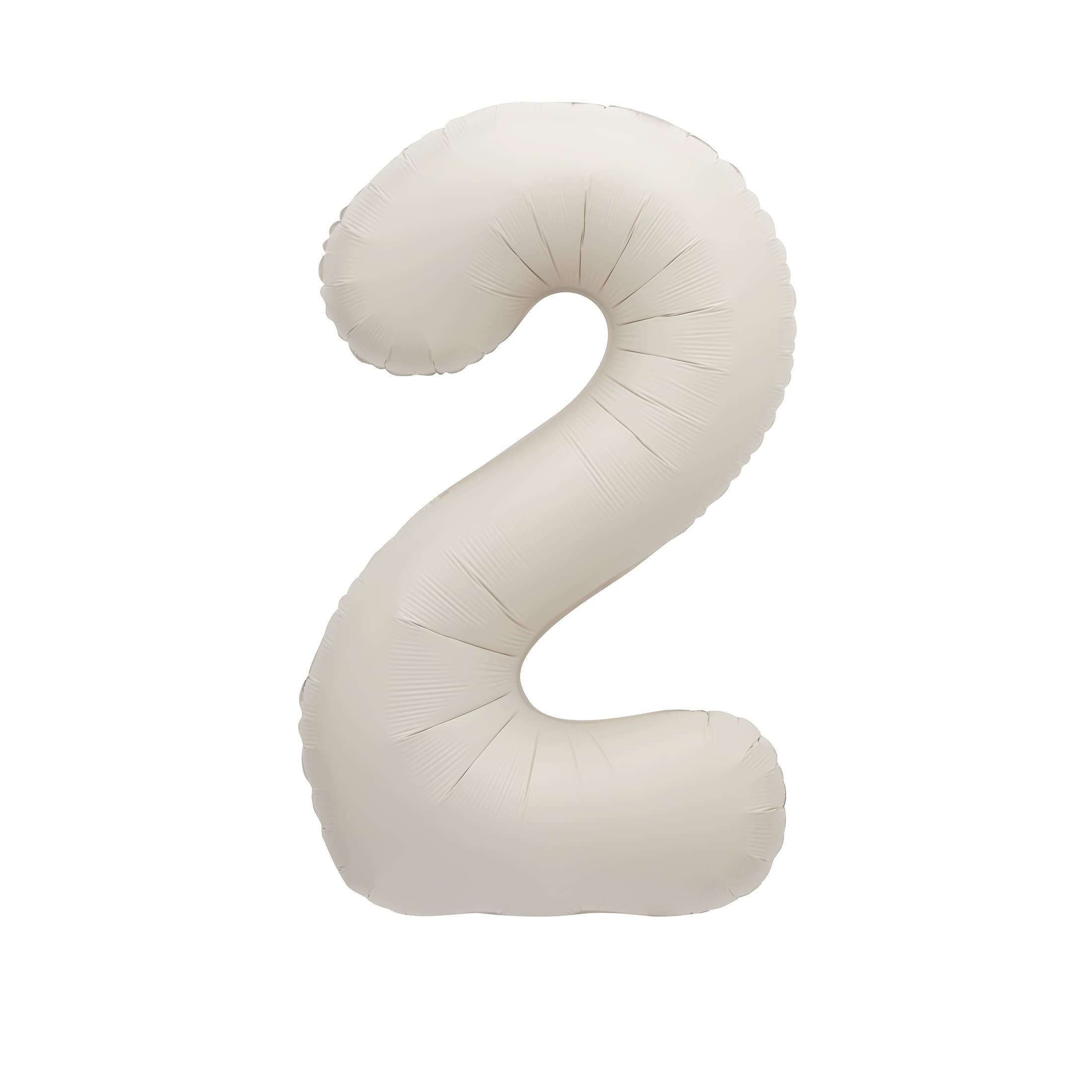 Unique- Número: Globo Gigante 2-86 cm Desnudo Mate-1 Unidad (Paquete de 1), Color nude, 34" Foil Helium Balloon (19652