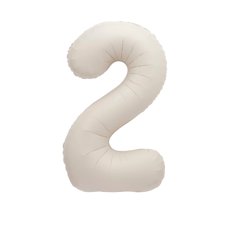 Unique- Número: Globo Gigante 2-86 cm Desnudo Mate-1 Unidad (Paquete de 1), Color nude, 34" Foil Helium Balloon (19652