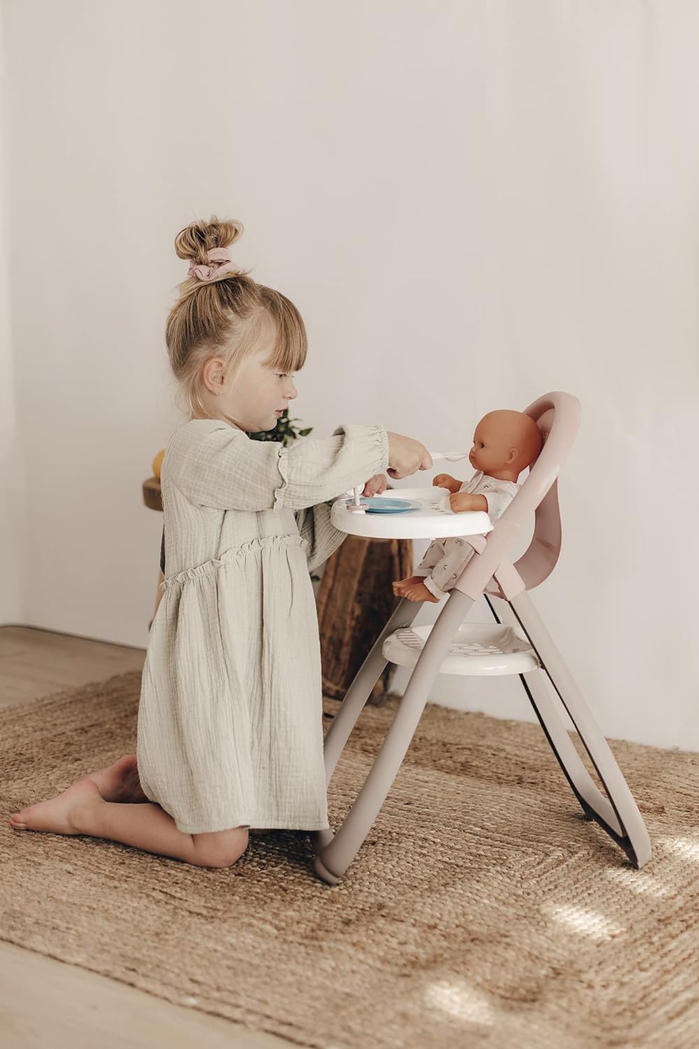 Smoby- Baby Nurse Trona para Muñeco Bebé, Incluye Accesorios, Adecuado para Muñecos de hasta 42cm, (77600220370)