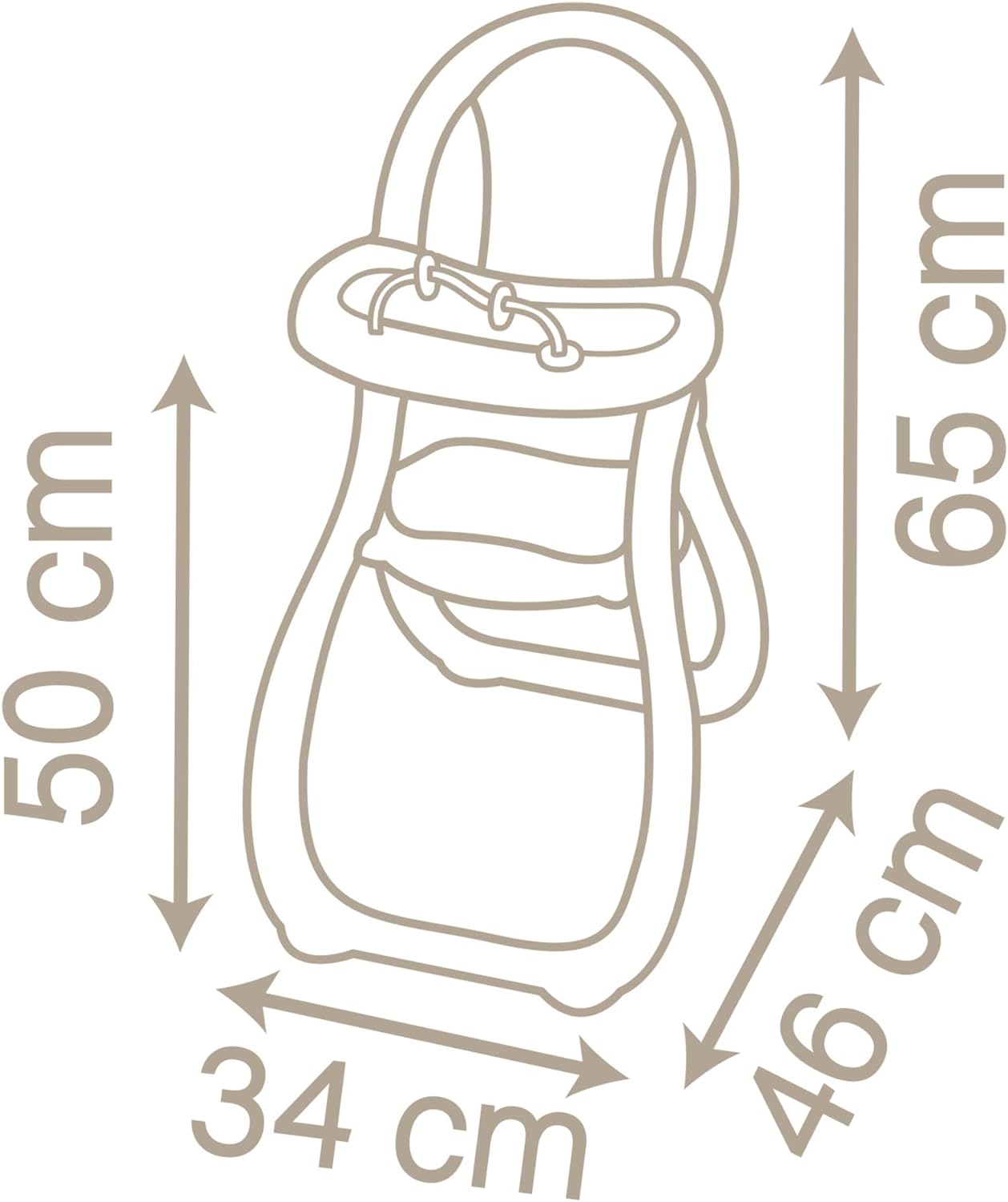 Smoby- Baby Nurse Trona para Muñeco Bebé, Incluye Accesorios, Adecuado para Muñecos de hasta 42cm, (77600220370)
