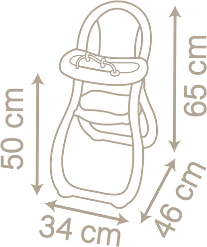 Smoby- Baby Nurse Trona para Muñeco Bebé, Incluye Accesorios, Adecuado para Muñecos de hasta 42cm, (77600220370)