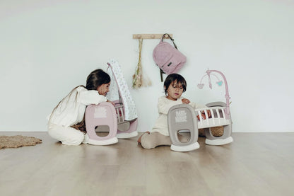 Smoby 220373 - Baby Nurse, wieg met luifel tot 42 cm, (pop niet inbegrepen), afmetingen: 46,9x27,2x68,7 cm, vanaf 18 maanden