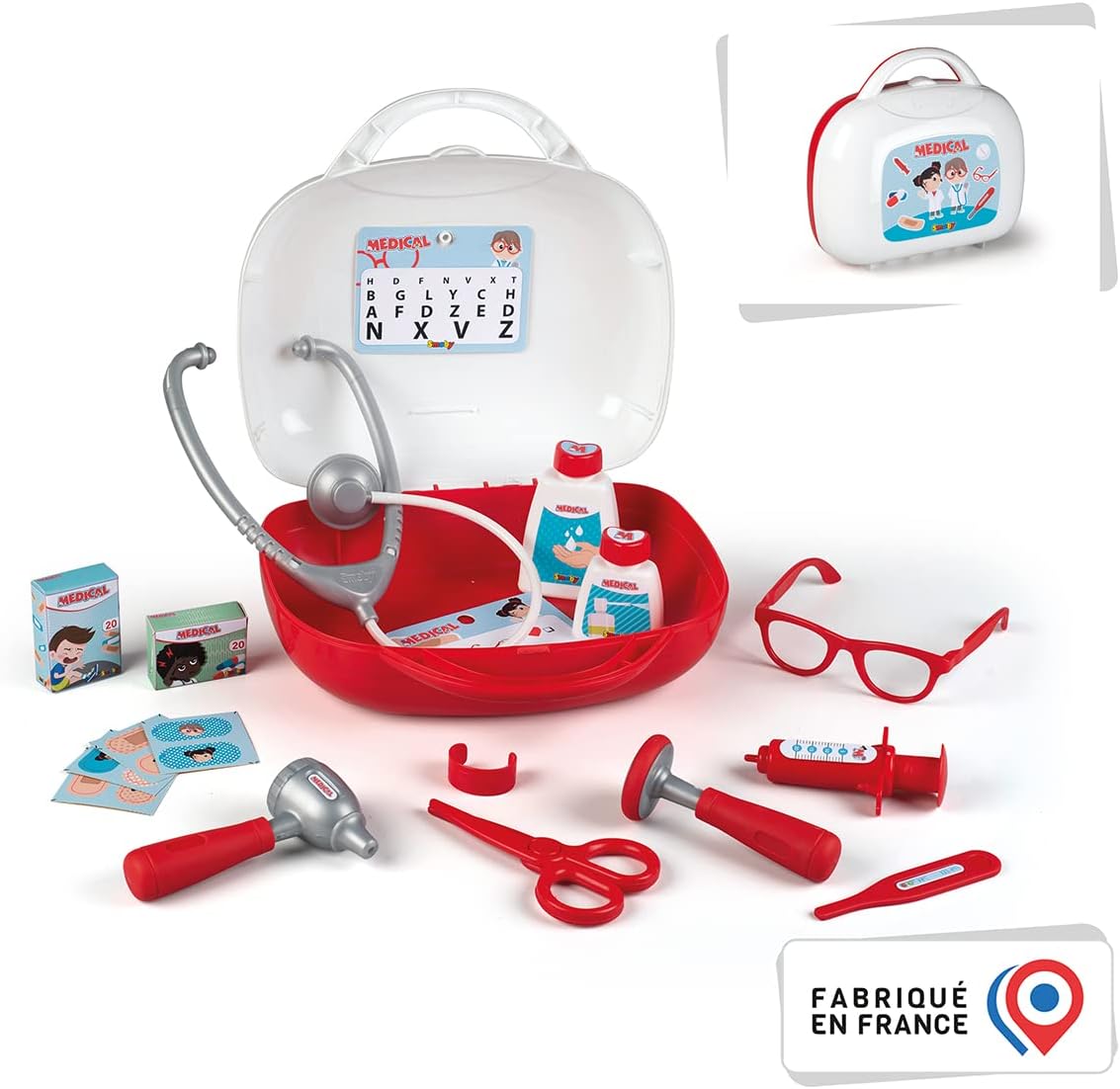 Smoby Toys - Valigetta medica per bambini (piccola), con accessori (15 pezzi