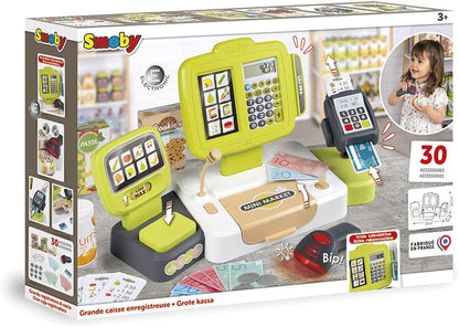 SMOBY 7600350114 Toy Cash Register for Kids Shop Til, Multi, One Size New Model