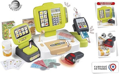 SMOBY 7600350114 Toy Cash Register for Kids Shop Til, Multi, One Size New Model