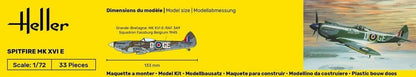Heller 80282 1:72 Scale Spitfire MK XVie Model
