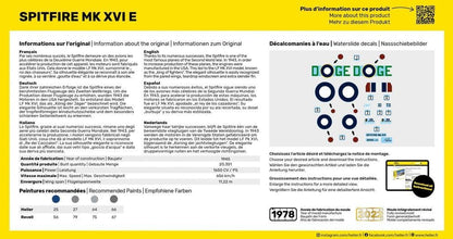 Heller 80282 1:72 Scale Spitfire MK XVie Model