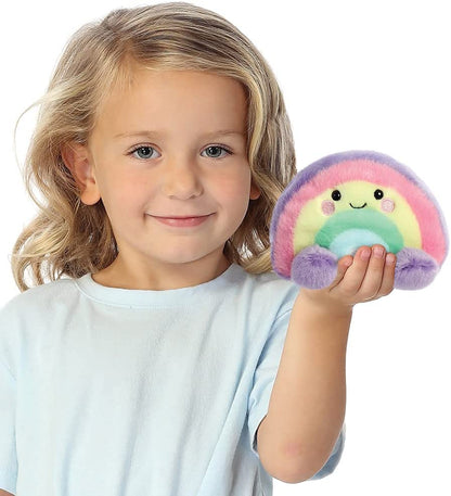 Aurora, 33577, Palm Pals Vivi Rainbow 5In, Soft Toy, Pink, Purple, Yellow