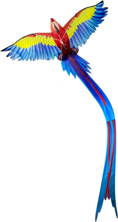 Eolo Kites Ready 2 Fly Kids’ 3D Pop-Up Kite, Red Dragon, Wingspan, Patented System, Assembles in Seconds, High Quality & Performance, Ripstop Construction, Sturdy Fiberglass Frame 3d Parrot