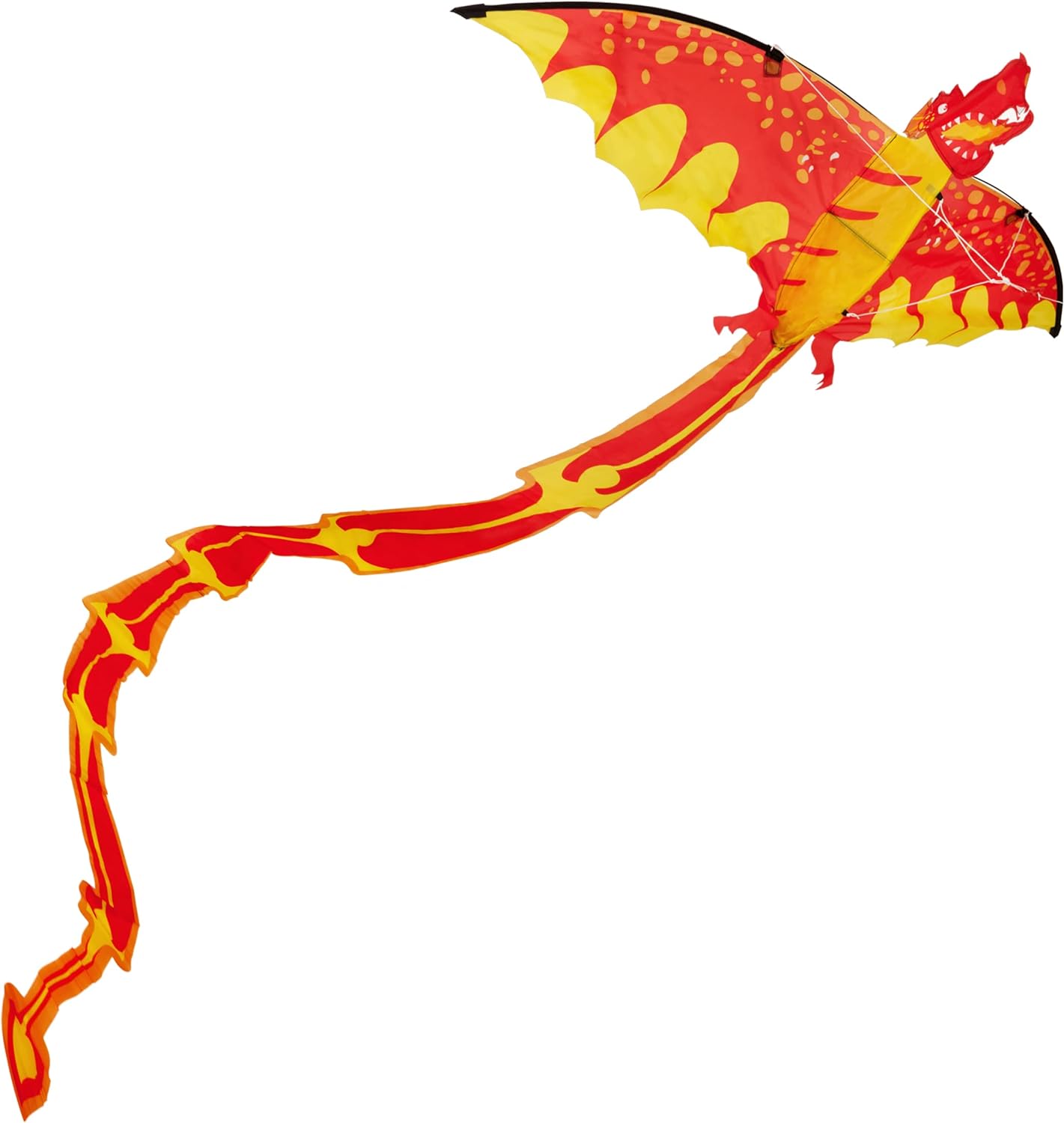 Eolo Kites Ready 2 Fly Kids’ 3D Pop-Up Kite, Red Dragon, Wingspan, Patented System, Assembles in Seconds, High Quality & Performance, Ripstop Construction, Sturdy Fiberglass Frame