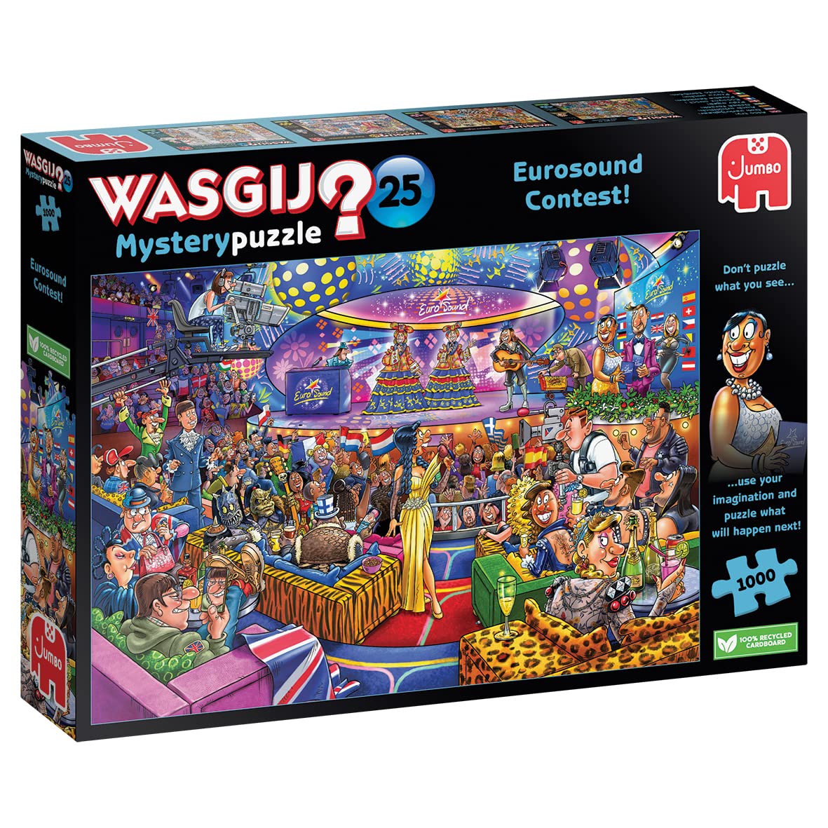 Wasgij Mystery 25, Eurosound Contest - 1000 Piece Jigsaw Puzzles for Adults - Fun Challenging & Brainteasing Adults Jigsaw Puzzle - Puzzle What Happens Next - 100% Recycled Cardboard, 1000pcs - Jumbo