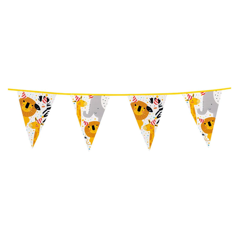 Wild Animals Bunting 6 m for Children's Birthday Parties and Zoo Party Wild Animals Safari Children's Birthday Party Garland Bunting Flag